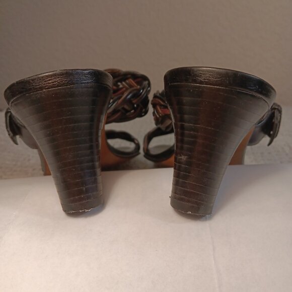 Brighton 'Fiji' women's mixed metals braided leather dressy sandals sz 9.5 N - Picture 7 of 14